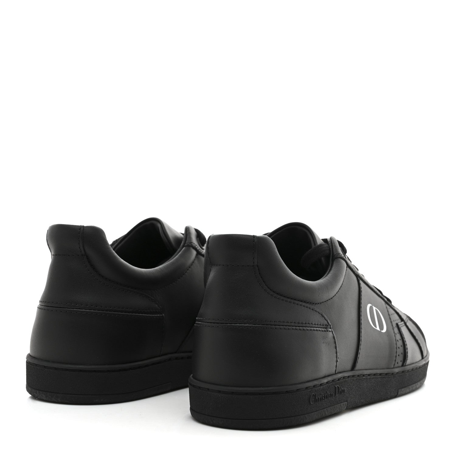 Christian Dior Calfskin Suede Logo Sneakers 40 Black 5 of 10