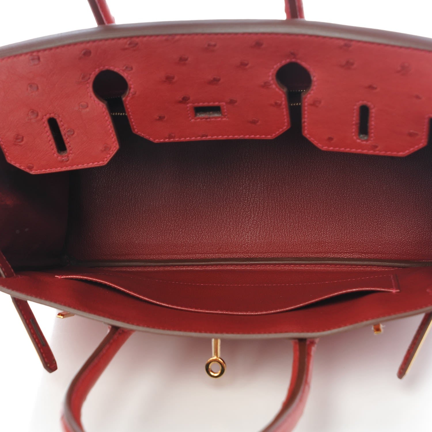 Hermes Ostrich Birkin 30 Rouge Vif 5 of 30