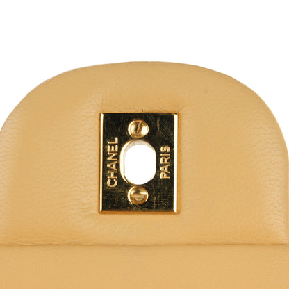Chanel Lambskin Quilted Jumbo Double Flap Beige 8 of 8