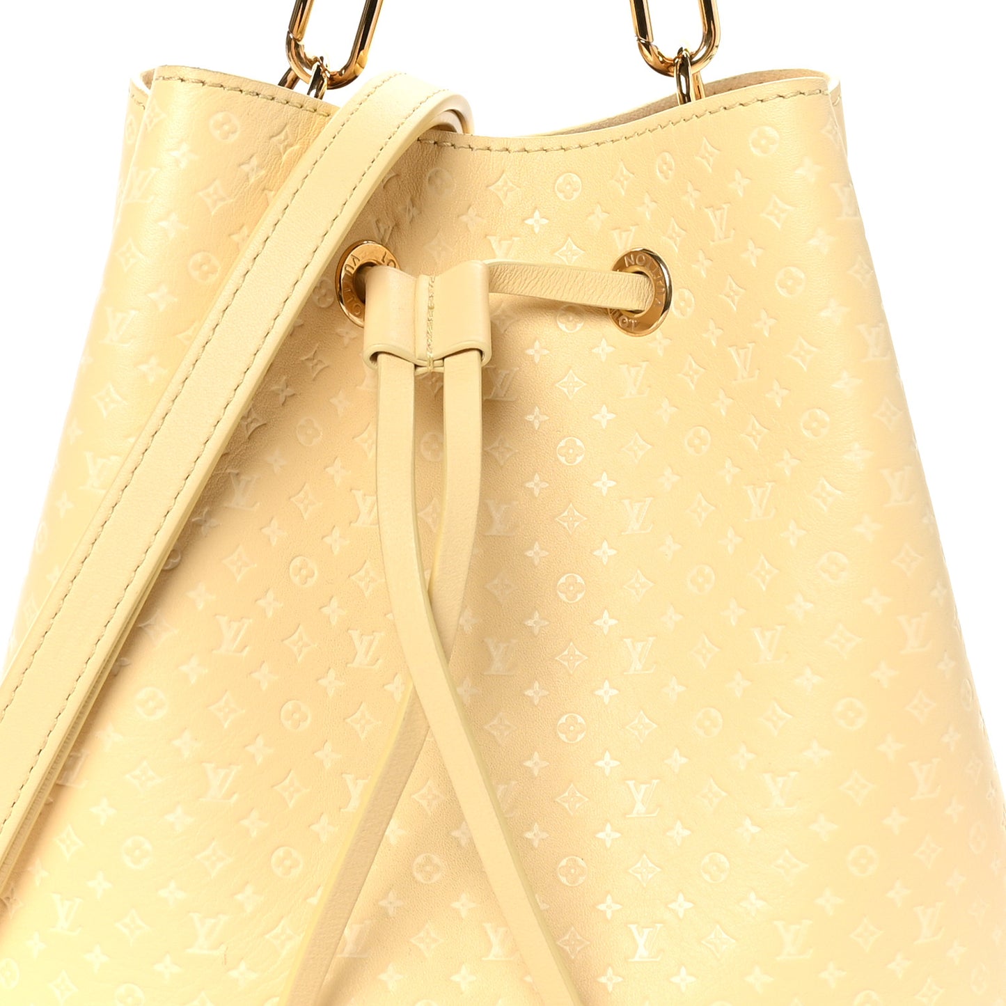 Calfskin Nanogram Embossed Neonoe BB Yellow