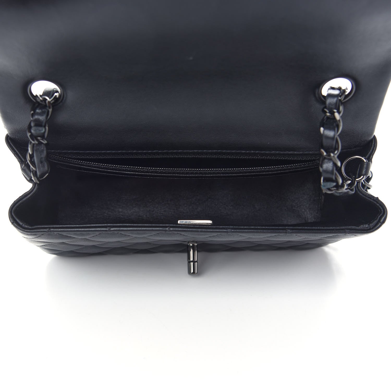 Chanel Lambskin Quilted Mini Rectangular Flap So Black 5 of 9