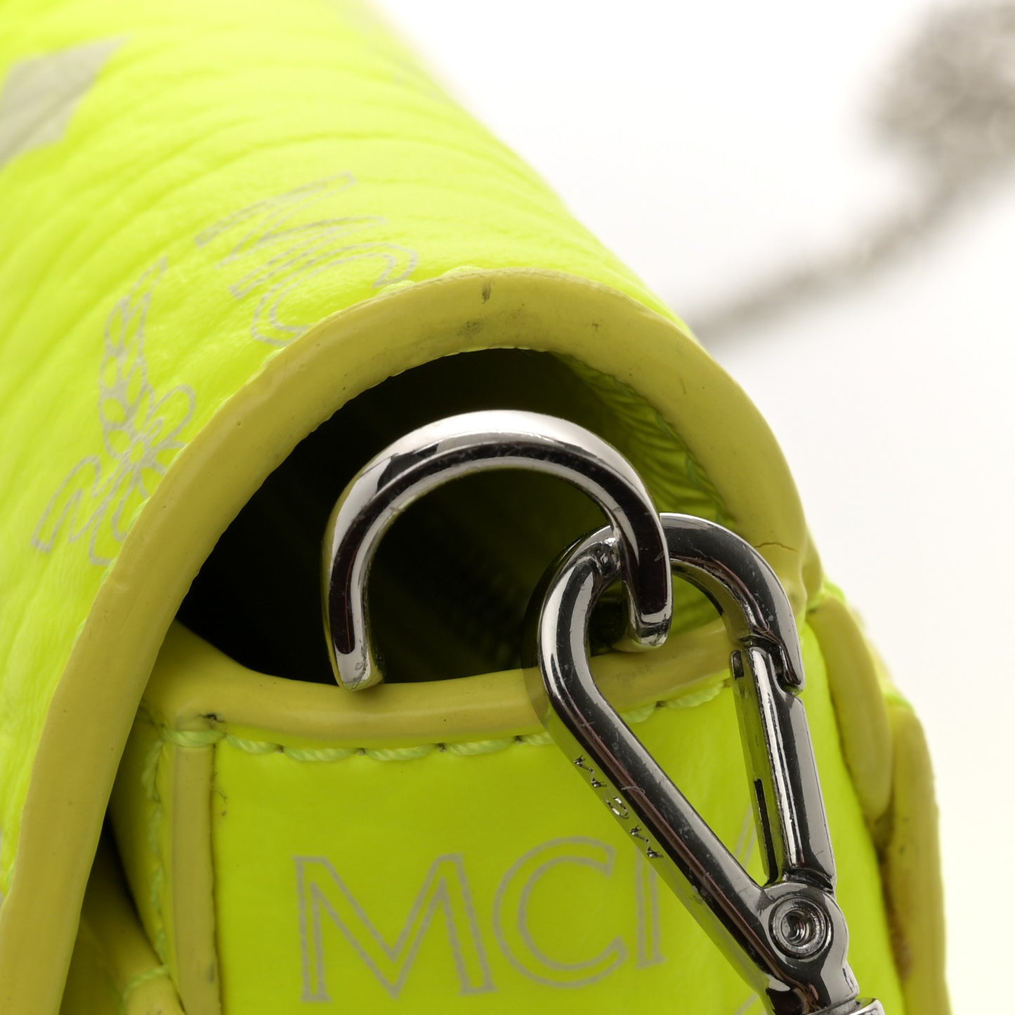 Visetos Monogram Medium Millie Crossbody Bag Neon Yellow