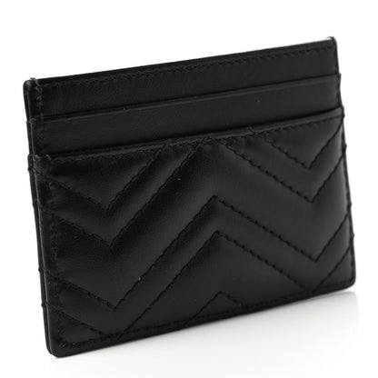 Gucci Calfskin Matelasse GG Marmont Card Holder Black 2 of 5