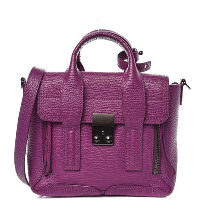 3.1 Phillip Lim 3.1 Textured Calfskin Mini Pashli Satchel Orchid 1 of 11
