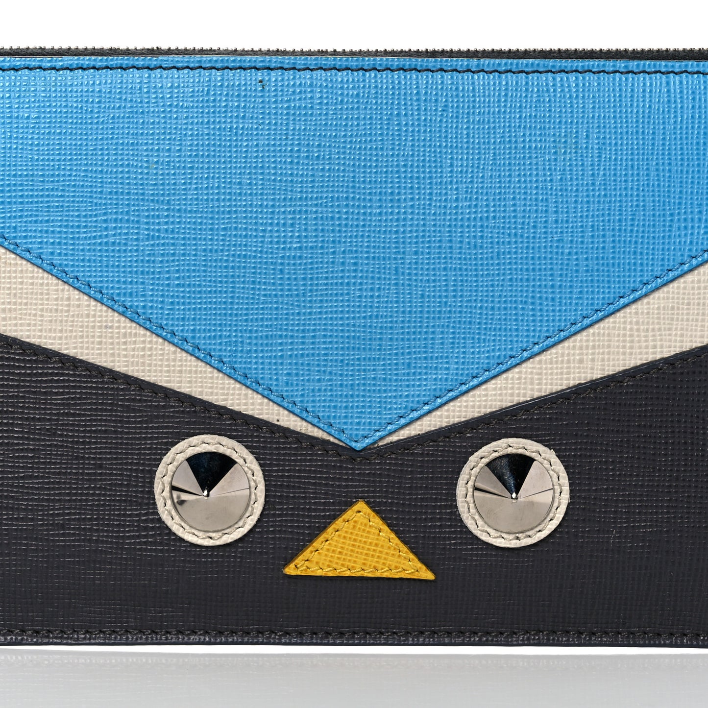 Vitello Elite QuTweet Studded Zip Pouch Asfalto Multicolor