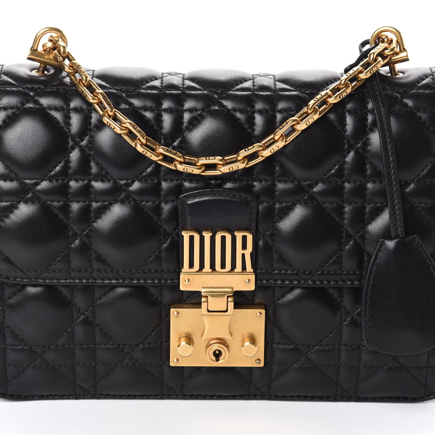 Christian Dior Lambskin Cannage Large Dioraddict Flap Bag Black 7 of 9