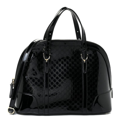 Gucci Patent Microguccissima Small Nice Top Handle Dome Bag Black 1 of 18