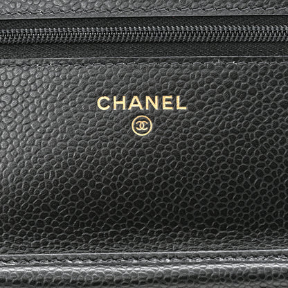 Chanel Caviar Quilted Wallet On Chain WOC Black 6 of 12