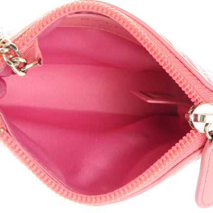 Chanel Lambskin Camellia Embossed Key Holder Case Pink 5 of 7