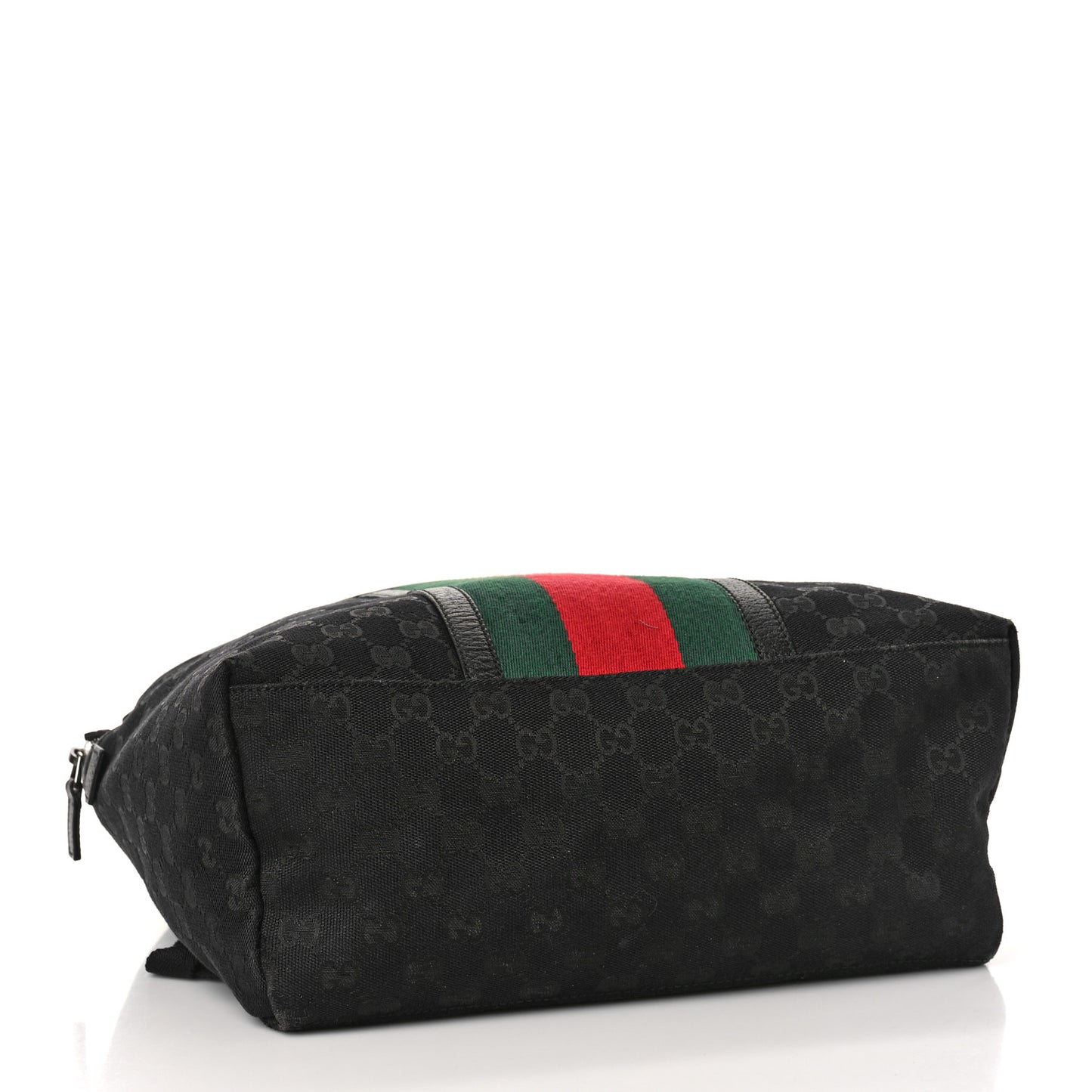 GG Monogram Web Medium Classic Backpack Black