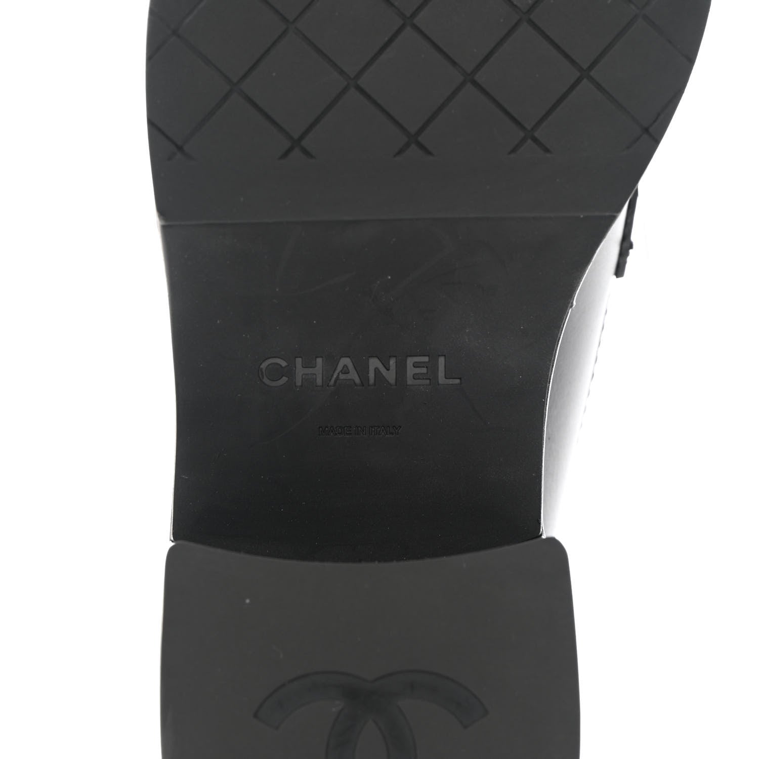 Chanel Calfskin CC Platform Loafers 39.5 Black 8 of 12