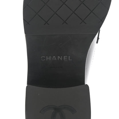 Chanel Calfskin CC Platform Loafers 39.5 Black 8 of 12