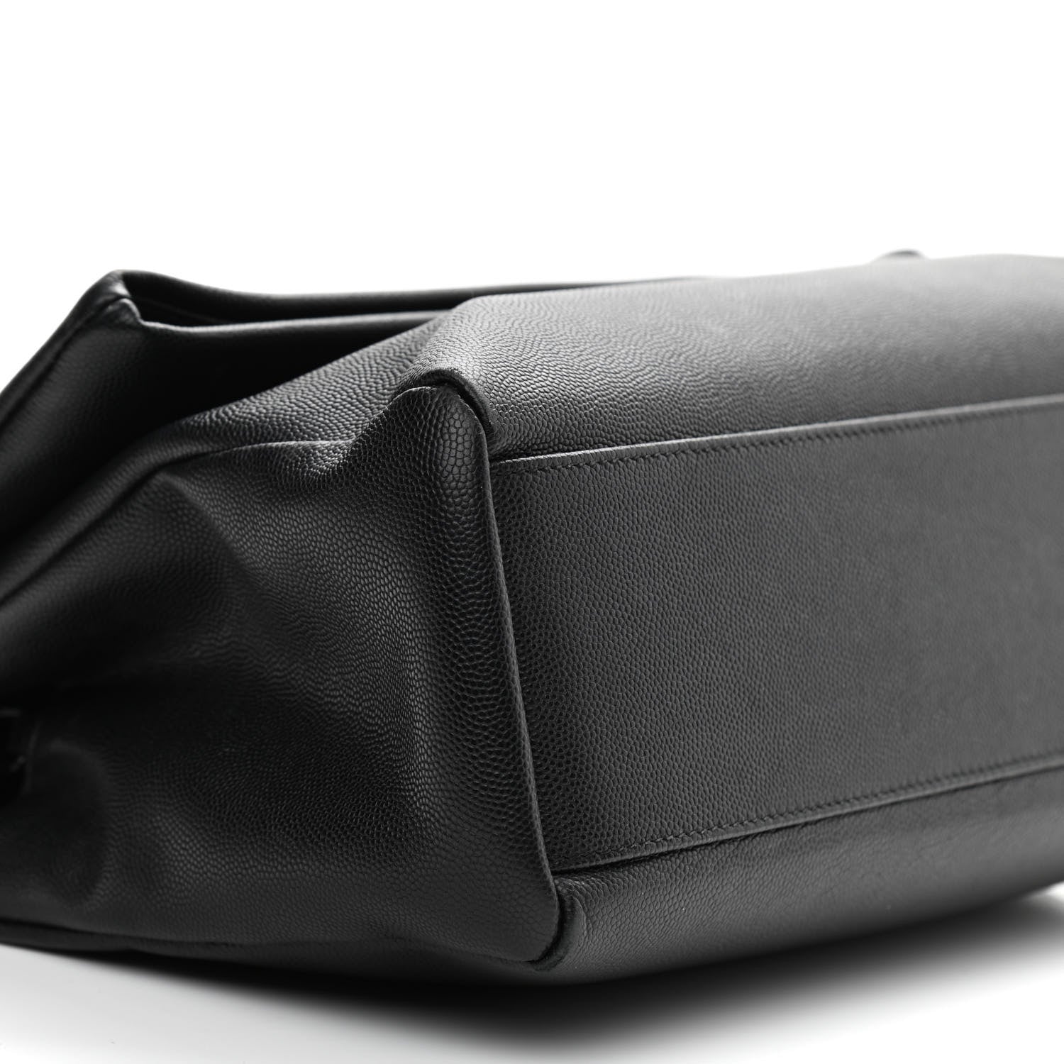 Saint Laurent Grain De Poudre Medium West Hollywood Monogram Fold-Over Black 10 of 11
