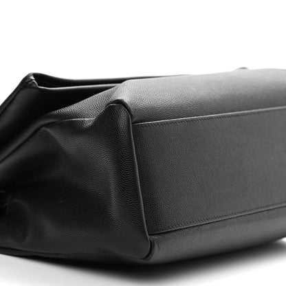 Saint Laurent Grain De Poudre Medium West Hollywood Monogram Fold-Over Black 10 of 11