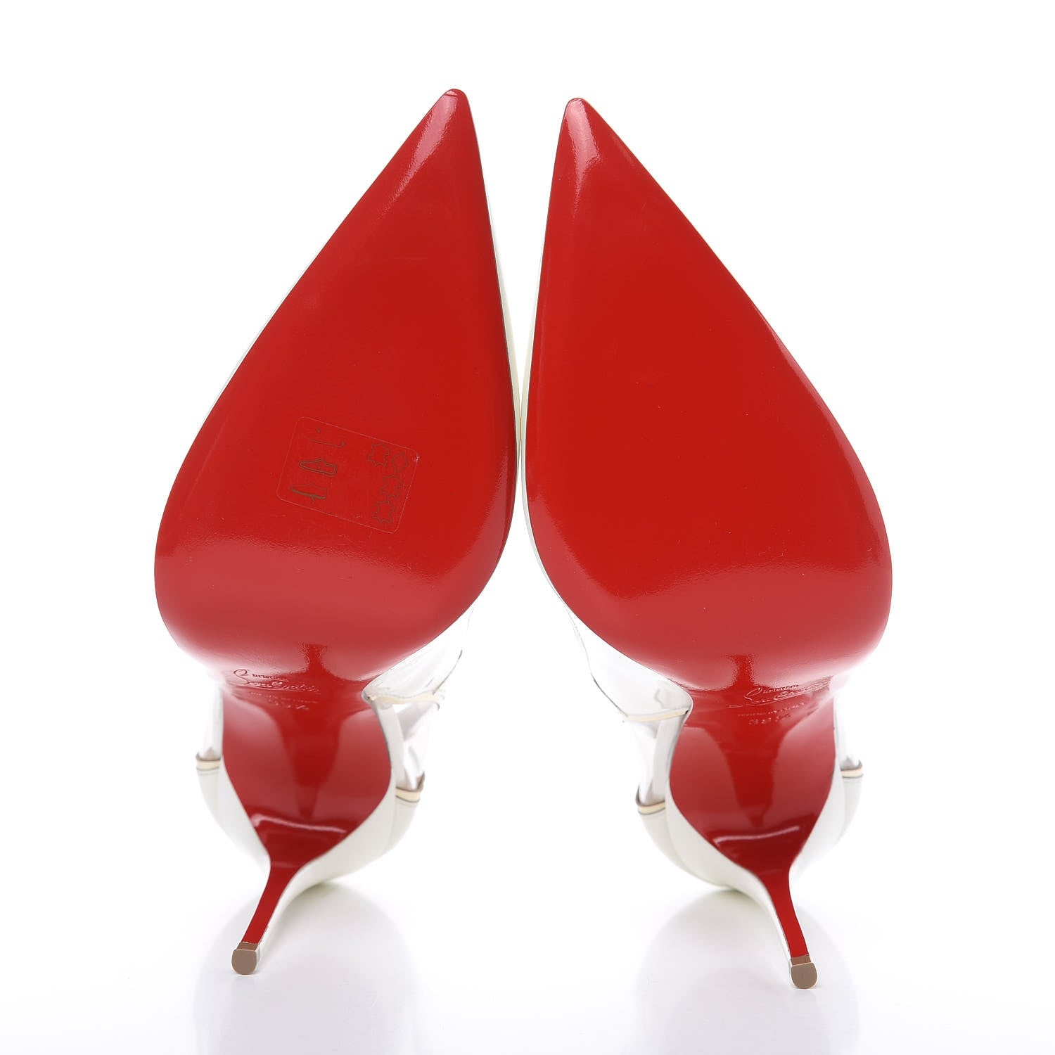 Christian Louboutin Patent Vinyl Cosmo 554 100 Pumps 39.5 Snow 5 of 9