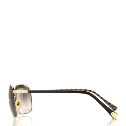 Louis Vuitton Metal Conspiration Pilote Aviator Sunglasses Z0251U Gold 3 of 9