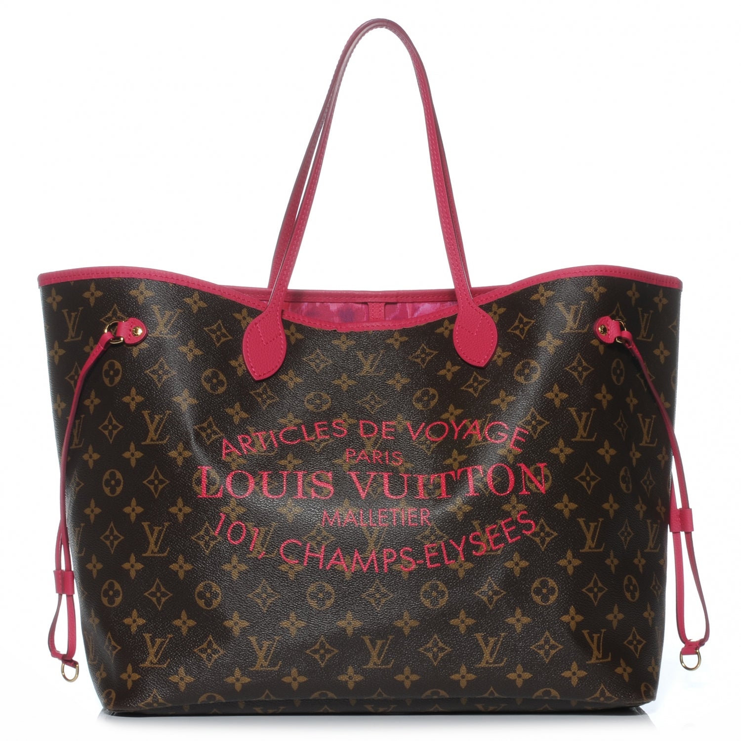 Louis Vuitton Monogram Articles de Voyage Ikat Neverfull GM Rose Indien 1 of 7