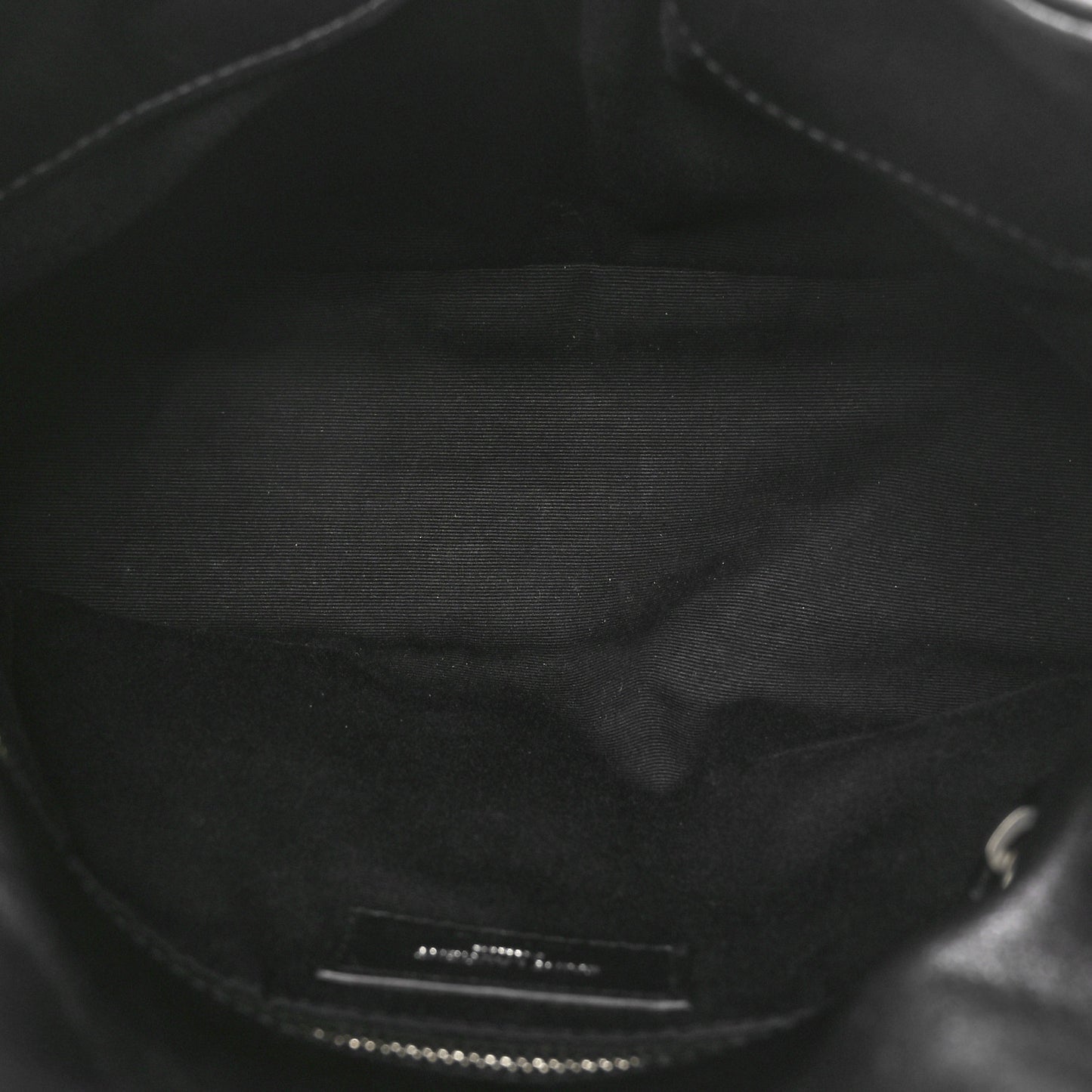 Lambskin Quilted Small Loulou Puffer Monogram Chain Satchel Black