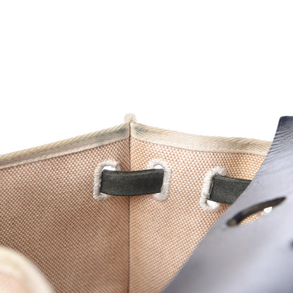 Hermes Toile Vache Calfskin Herbag 30 PM Natural Black 16 of 20