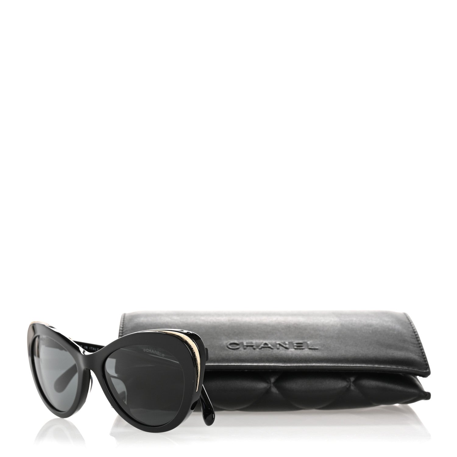 Chanel Acetate Cat Eye CC Sunglasses 5432-A Black 11 of 11