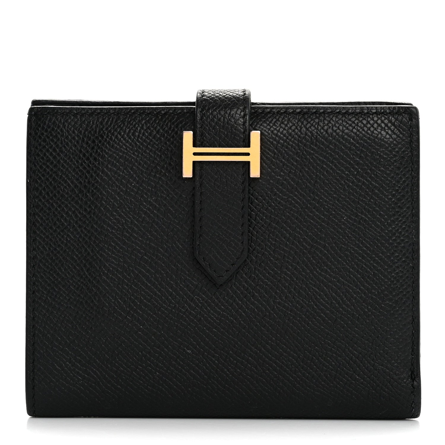 Hermes Epsom Bearn Compact Wallet Black 1 of 13