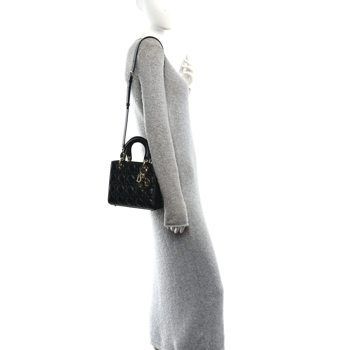 Lambskin Cannage Small My ABCDior Lady Dior Black
