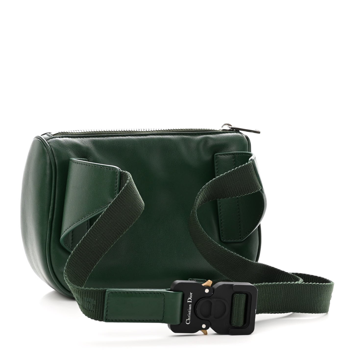 Galaxy Calfskin Oblique World Tour Saddle Belt Bag Green