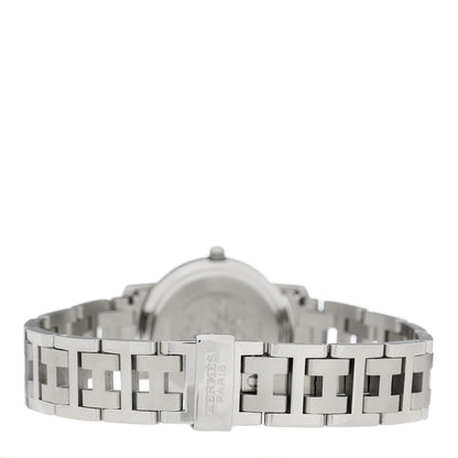 Hermes Stainless Steel 24mm Clipper Quartz Watch White 3 of 4