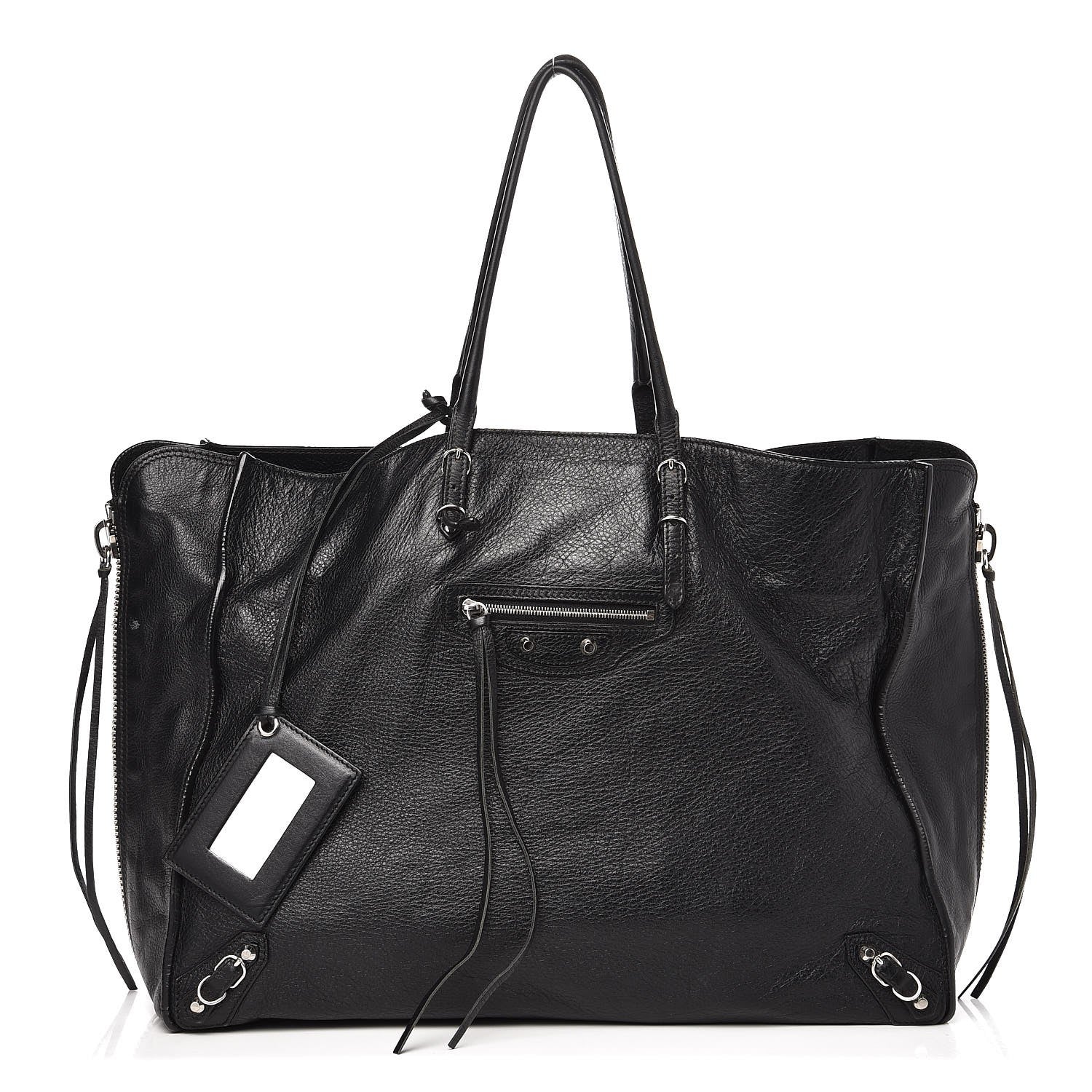 Balenciaga Supple Calfskin Papier A4 Zip Around Tote Black 1 of 12