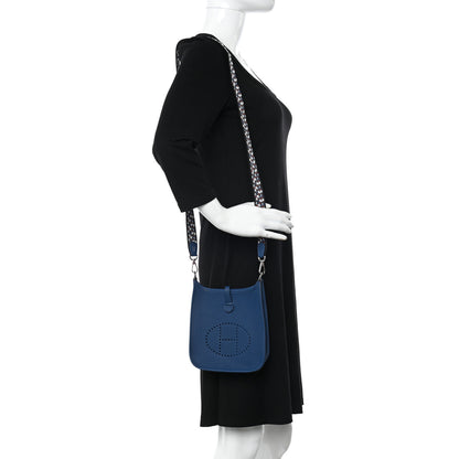 Hermes Taurillon Clemence Zigzag Evelyne TPM Deep Bleu Bleu Zellige Indigo Black 2 of 11