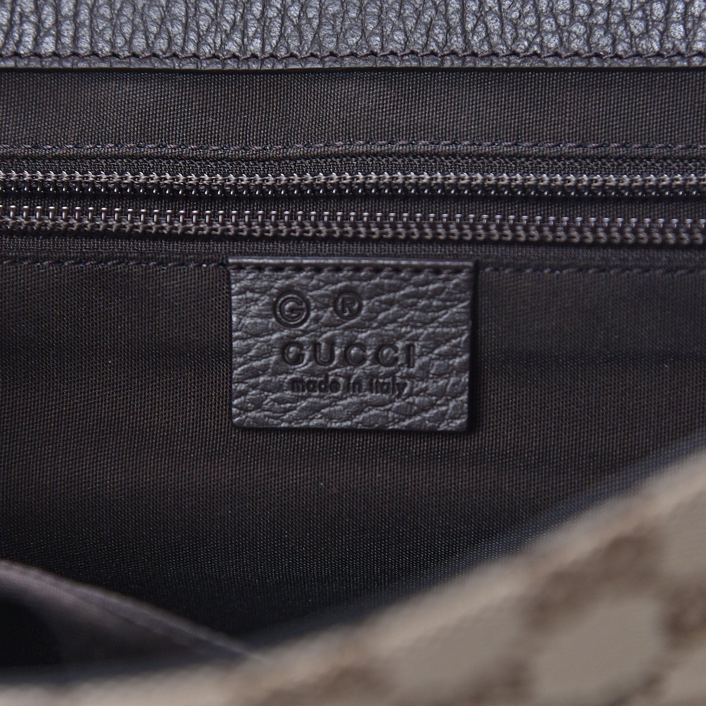Monogram Flap Messenger Bag Beige Dark Brown