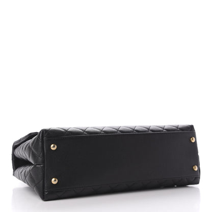 Chanel Caviar Quilted Medium Coco Handle Flap Black 4 of 10