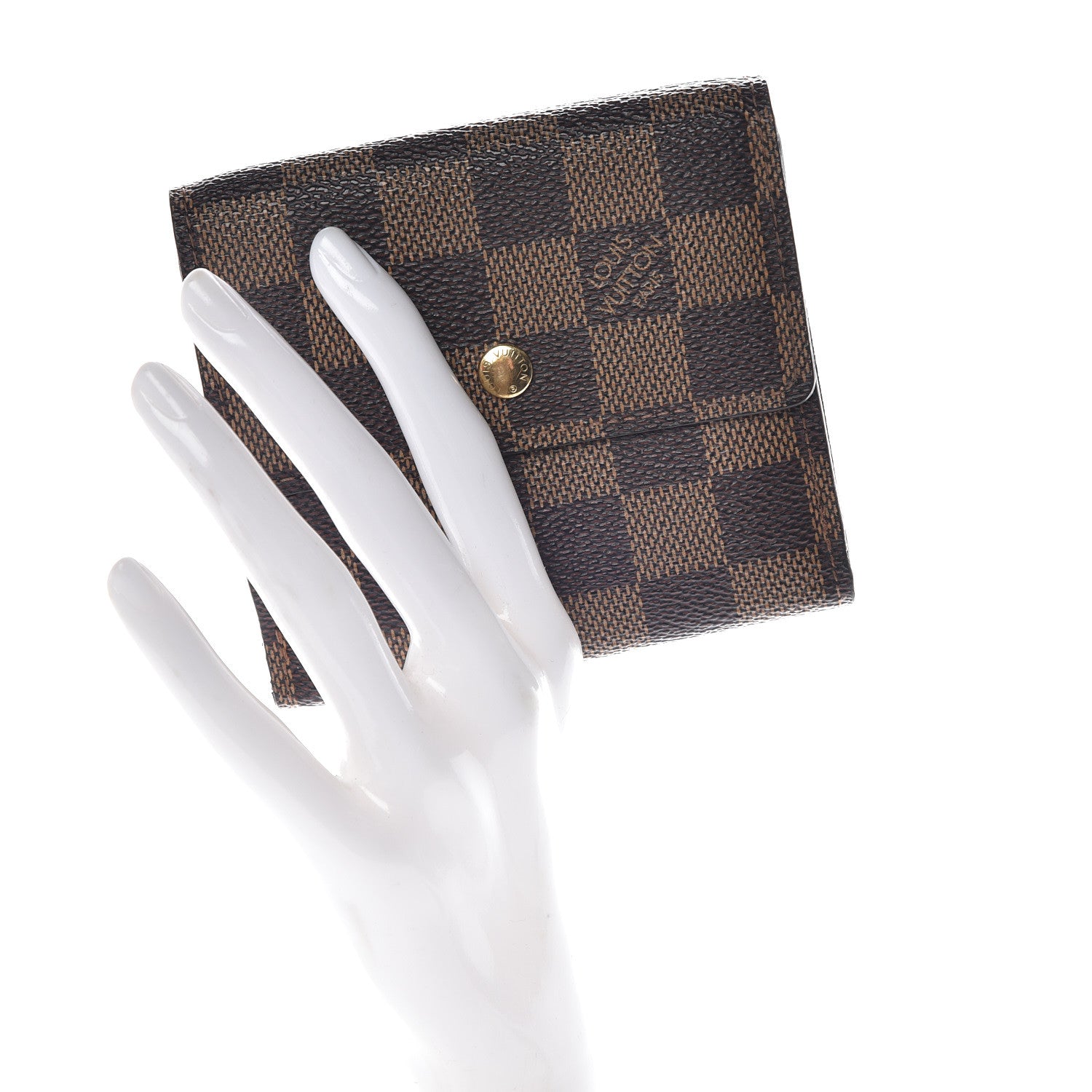 Louis Vuitton Damier Ebene Elise Wallet 2 of 8