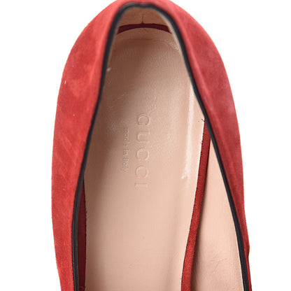 Gucci Kid Scamosciato GG Marmont Fringe 105mm Loafer Pumps 41.5 Vulcanic Red 7 of 8