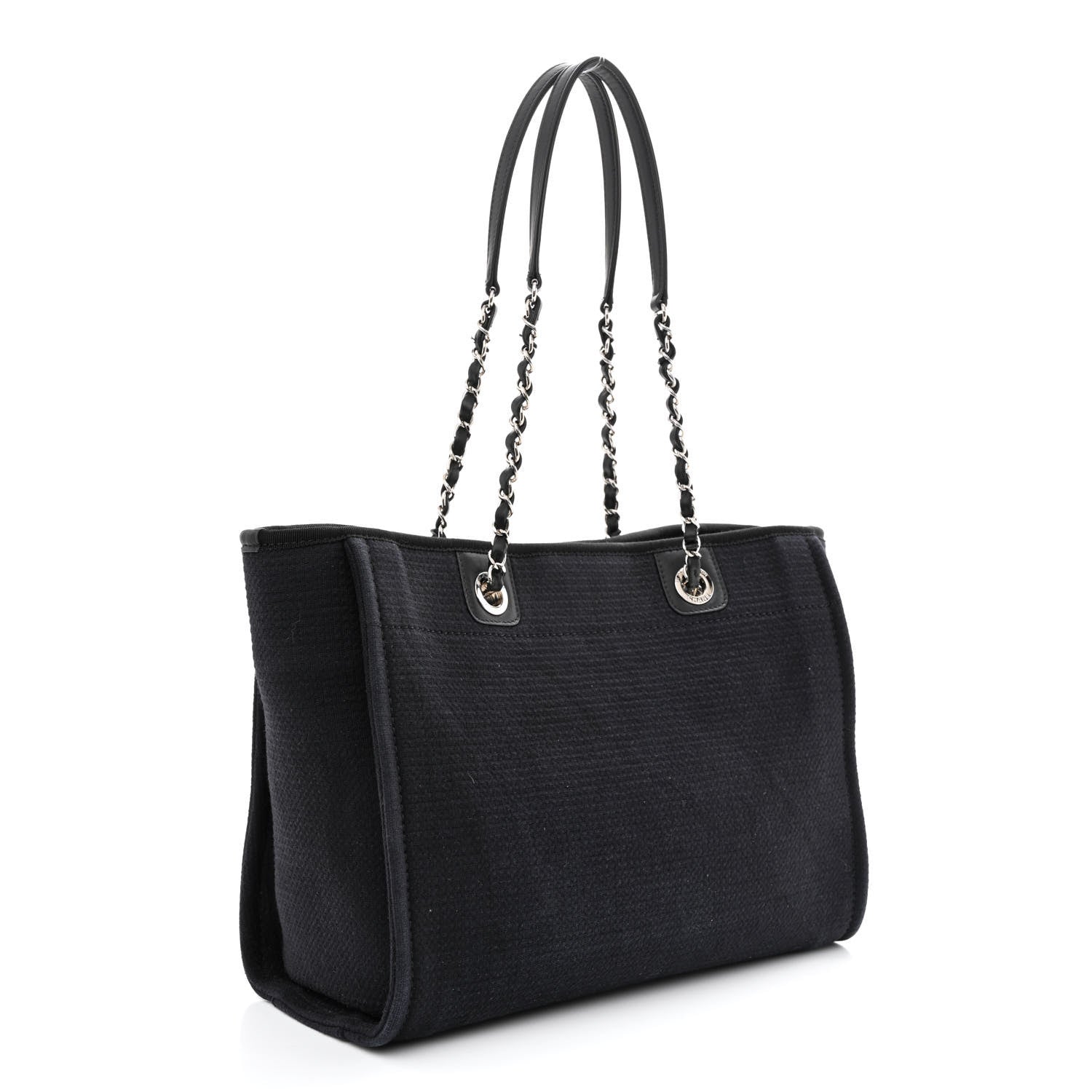 Chanel Mixed Fibers Small Deauville Tote Black 4 of 13
