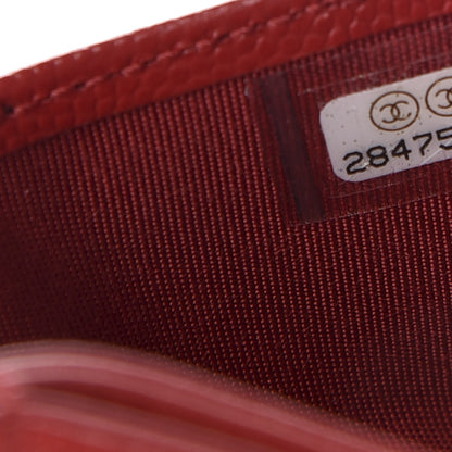 Chanel Caviar Quilted Card Holder Red 8 of 9