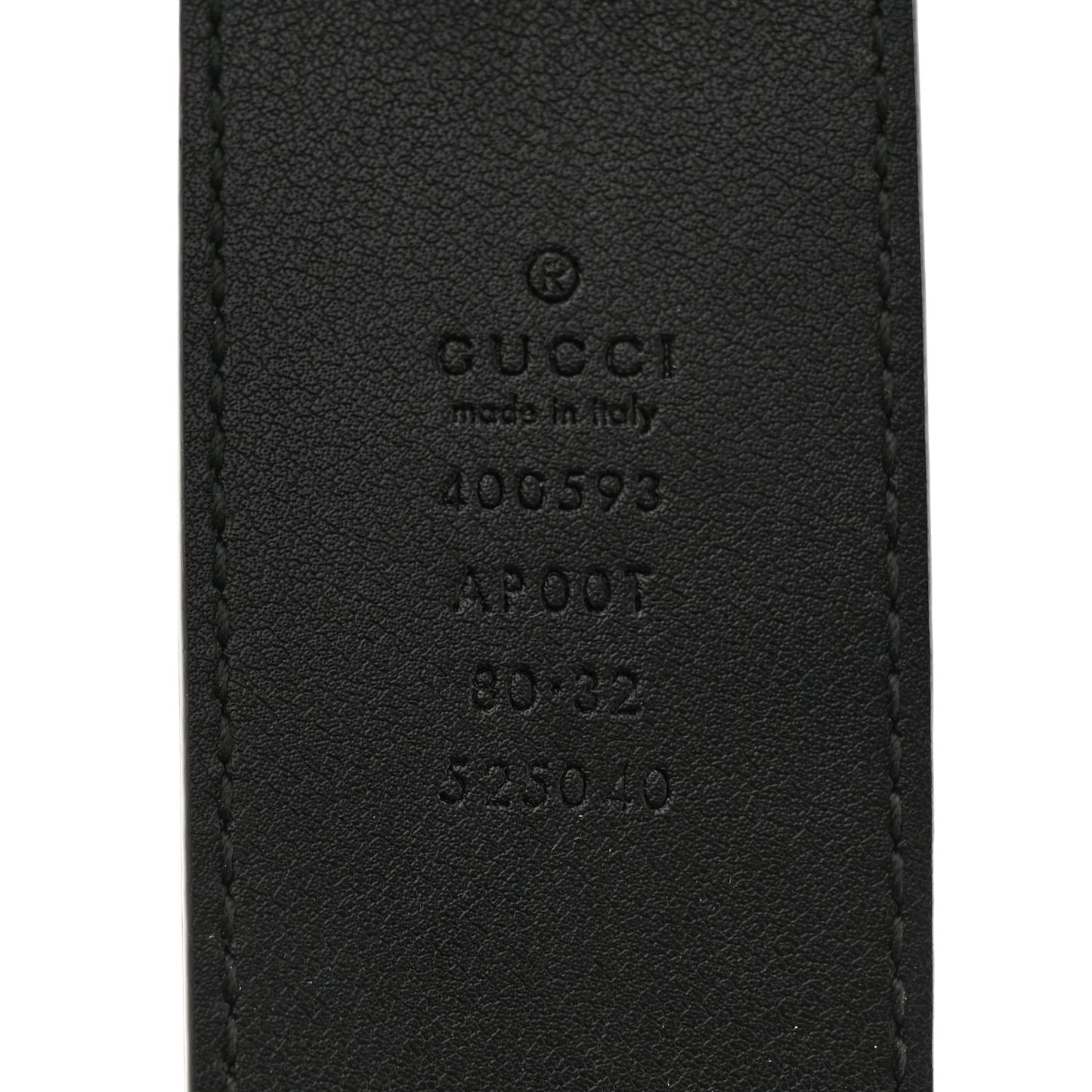 Calfskin Double G 40mm Belt 80 32 Black