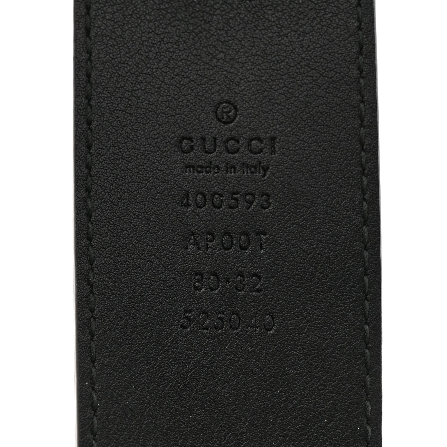 Gucci Calfskin Double G 40mm Belt 80 32 Black 5 of 5