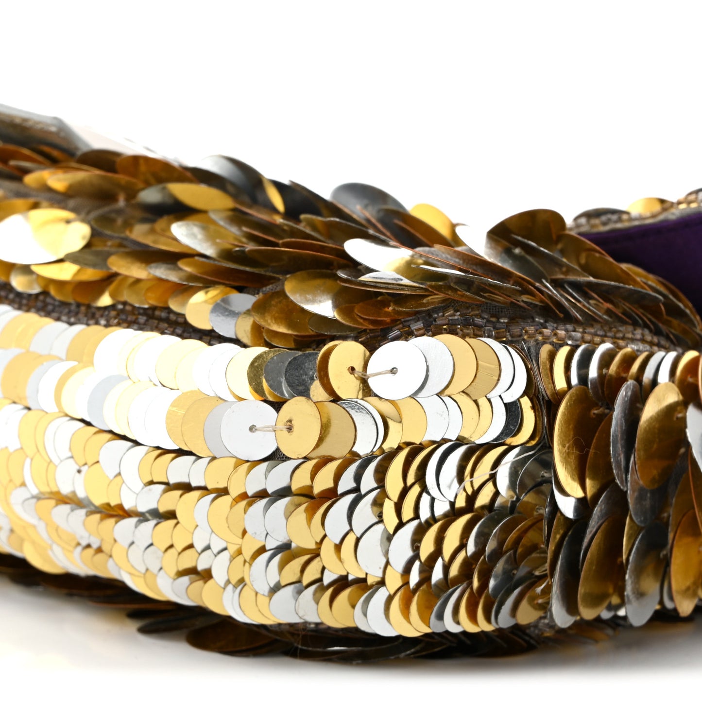 Sequin Lizard Crystal Baguette Silver Gold