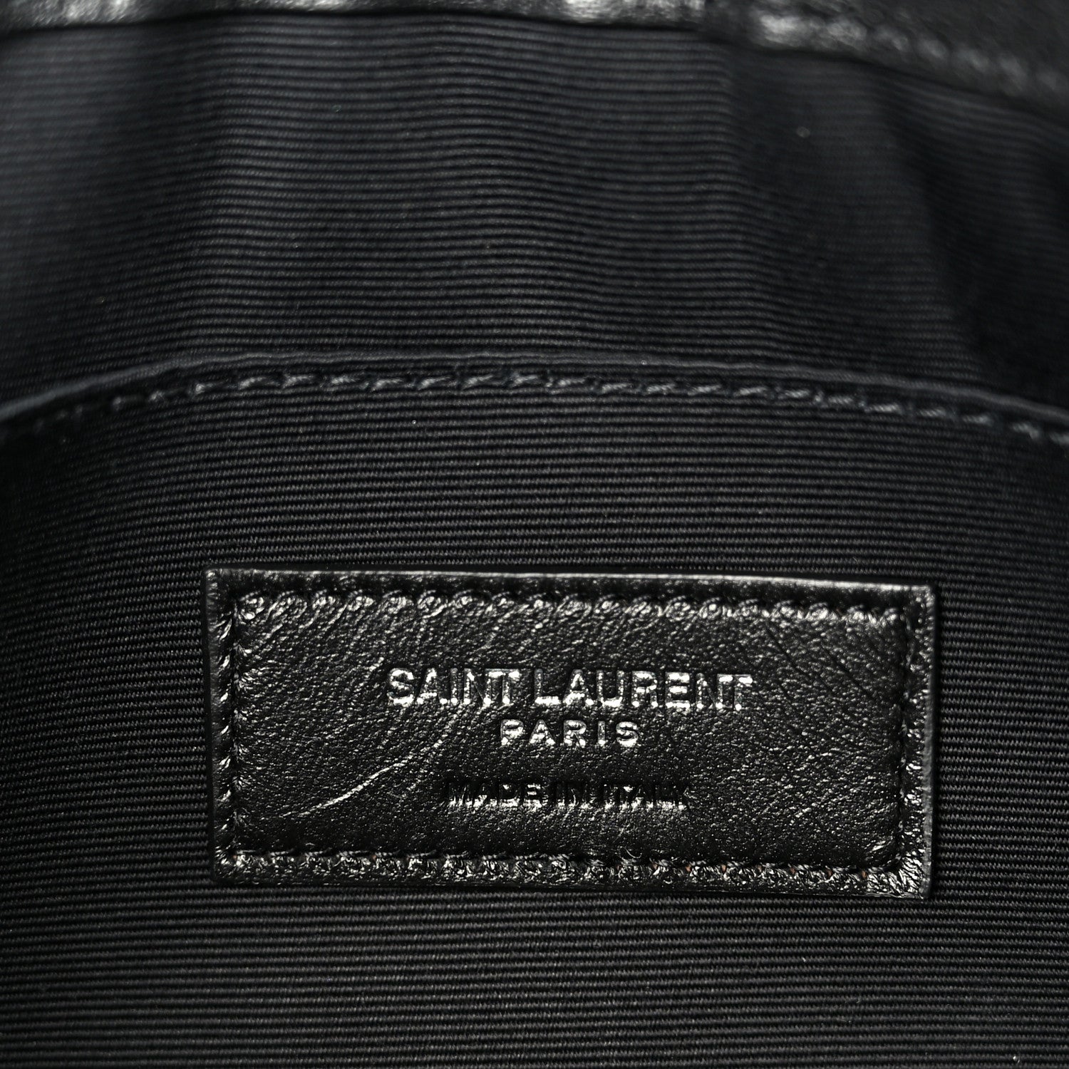 Saint Laurent Linen Canvas Rive Gauche Zipped Pouch Black 6 of 9