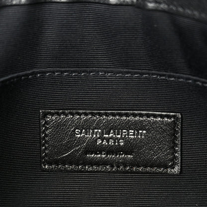 Saint Laurent Linen Canvas Rive Gauche Zipped Pouch Black 6 of 9