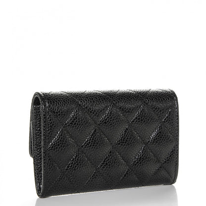 Chanel Caviar Quilted Flap Card Holder Black 3 of 8