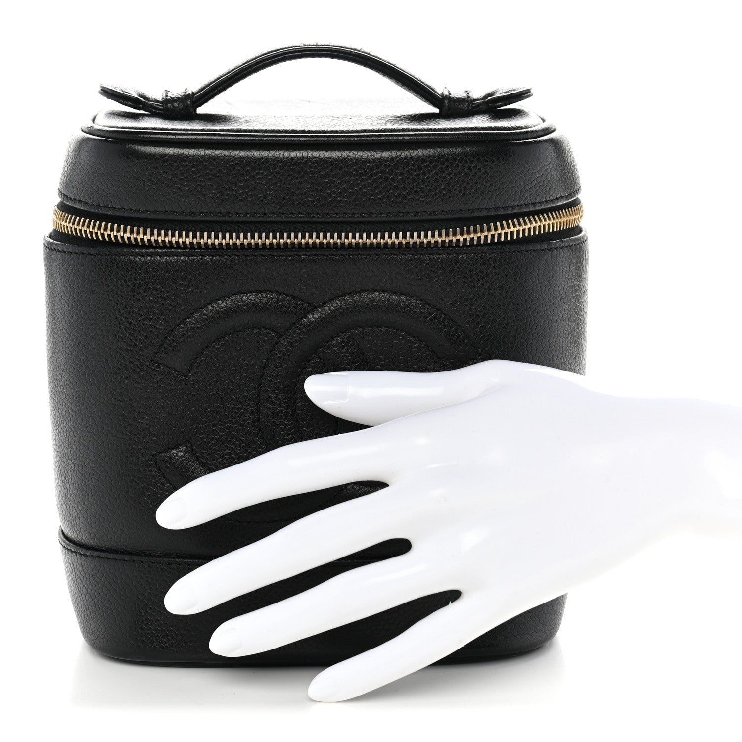 Chanel Caviar Vanity Cosmetic Case Black 2 of 13