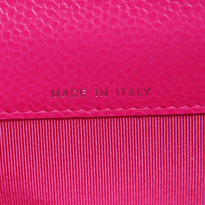 Chanel Caviar Quilted CC Card Holder Pink 8 of 9