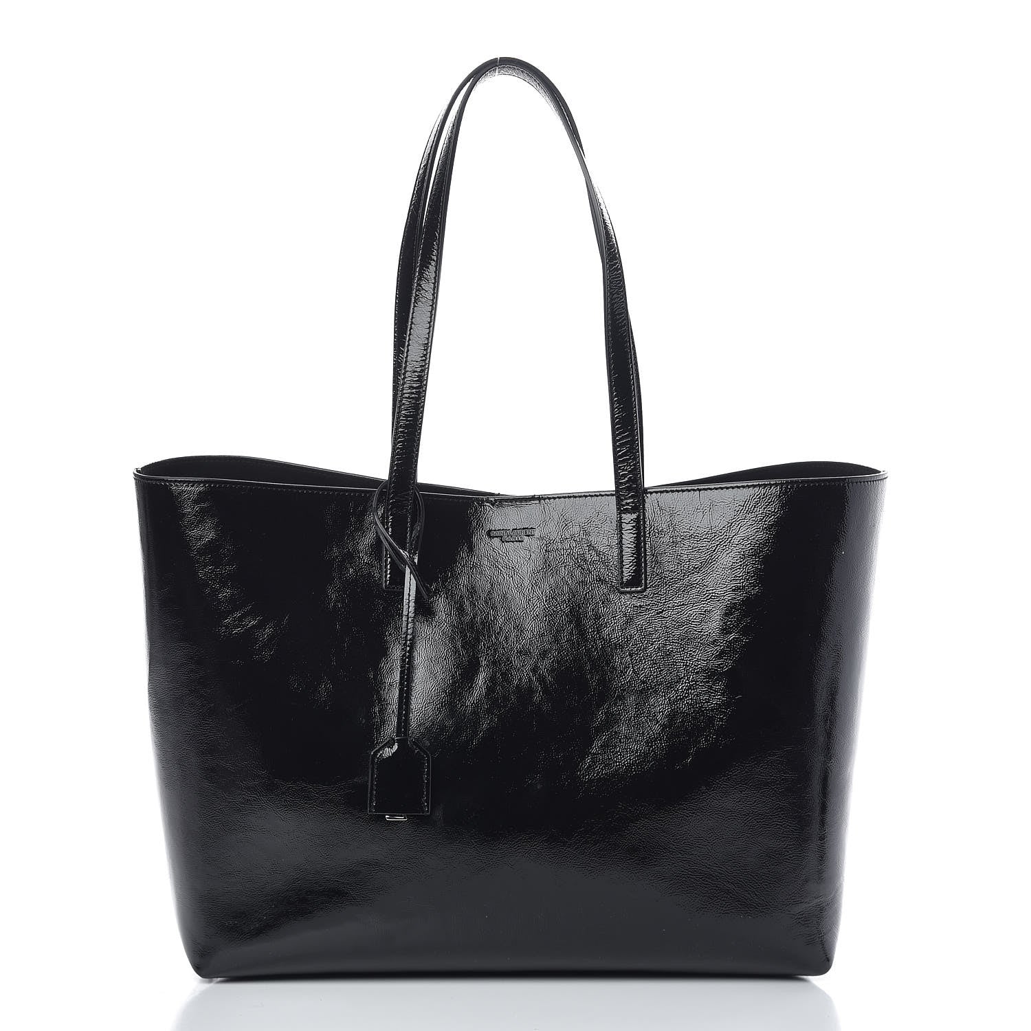 Saint Laurent Patent Calfskin Large Shopping Tote Black 3 of 11