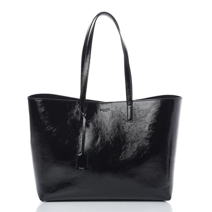 Saint Laurent Patent Calfskin Large Shopping Tote Black 3 of 11