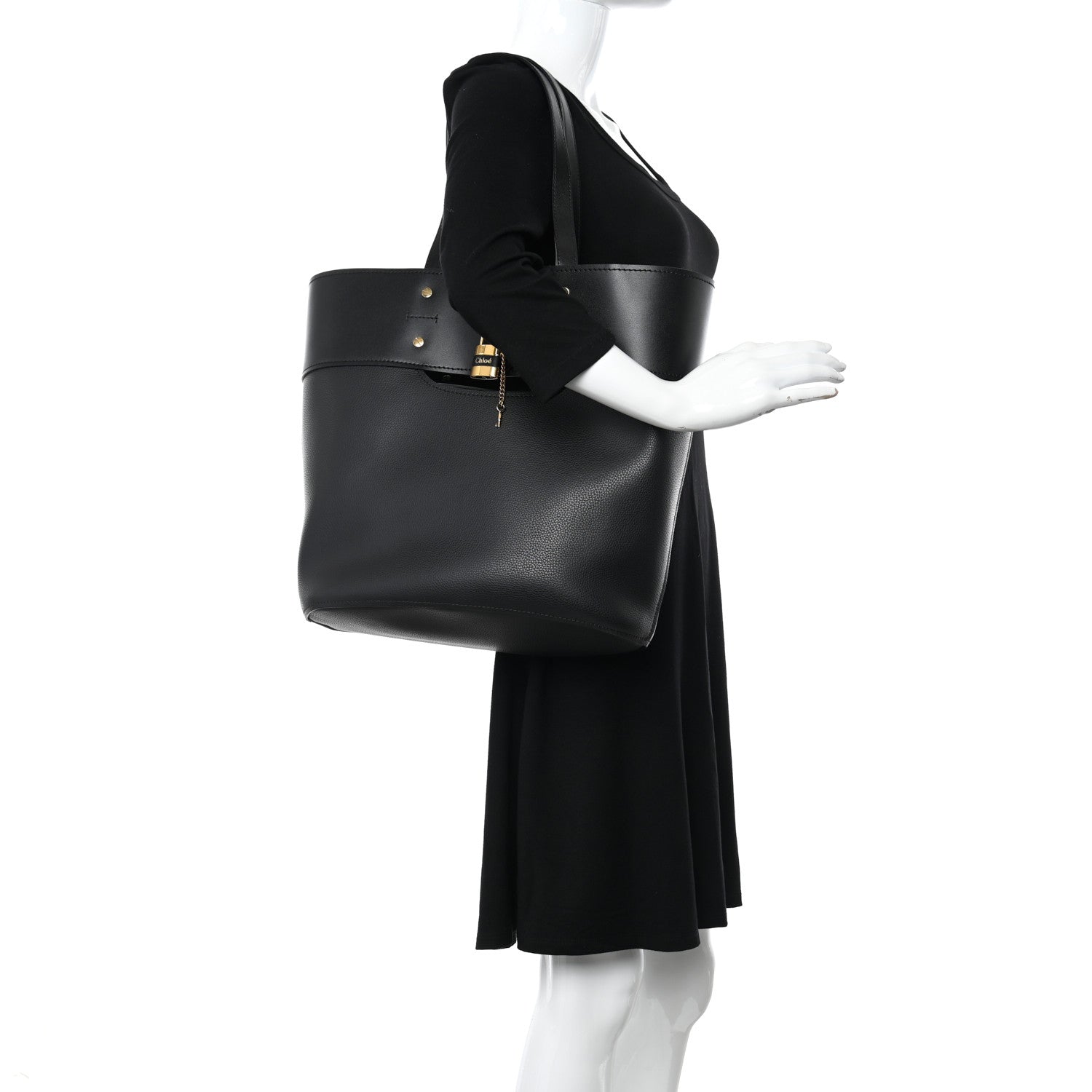 Chloe Smooth Grained Calfskin Medium Aby Tote Black 2 of 10