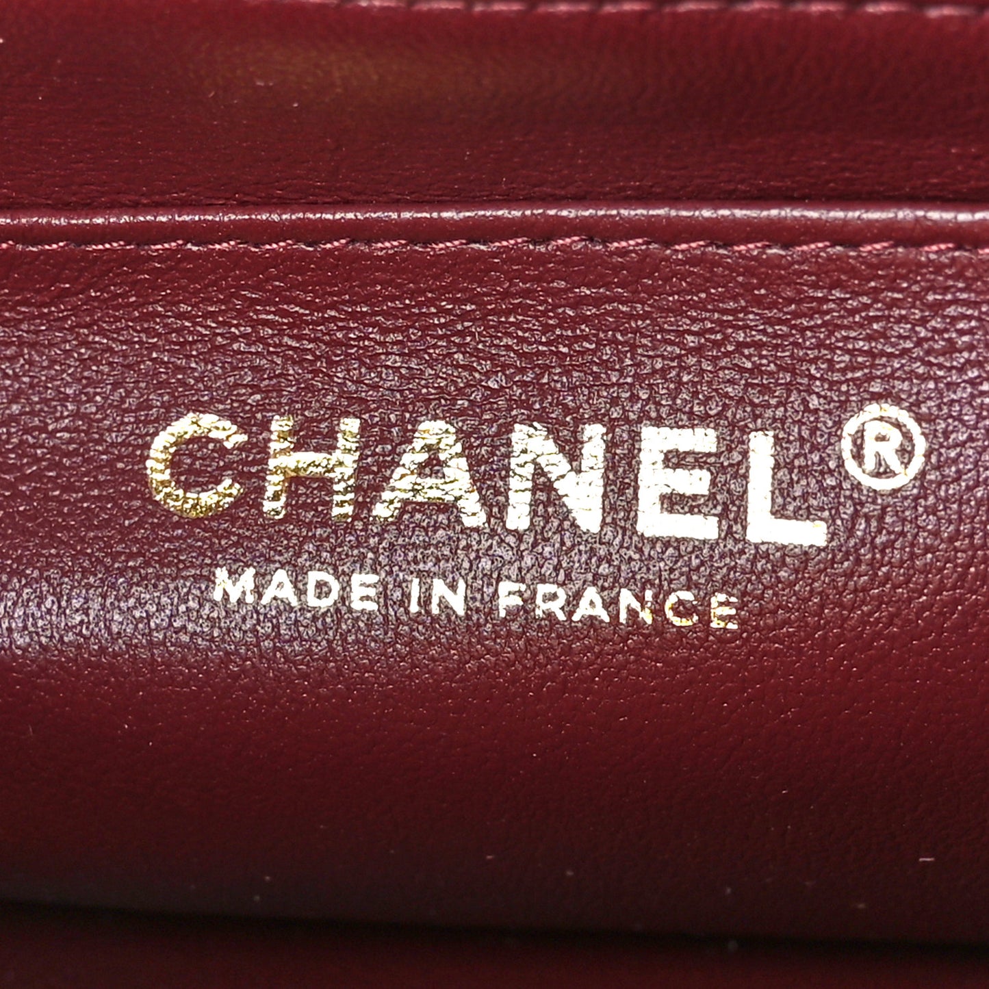 Lambskin Metal Quilted Mini Top Handle Rectangular Flap Burgundy