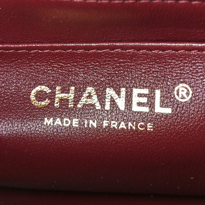 Chanel Lambskin Metal Quilted Mini Top Handle Rectangular Flap Burgundy 6 of 11