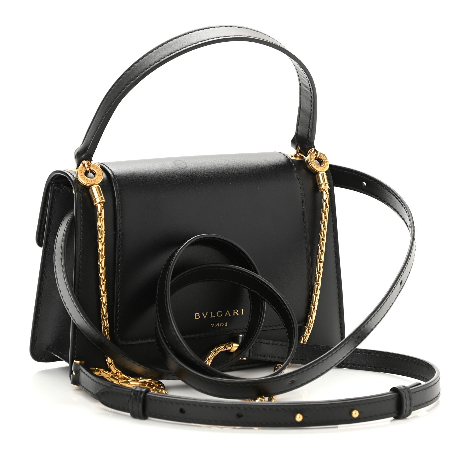 Bulgari X ALEXANDER WANG Lambskin Serpenti Forever Belt Bag Black 2 of 7